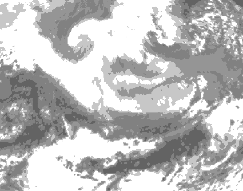 GDPS total cloud 072 hour forecast chart for Canada based on 2026/03/01 0000Z data