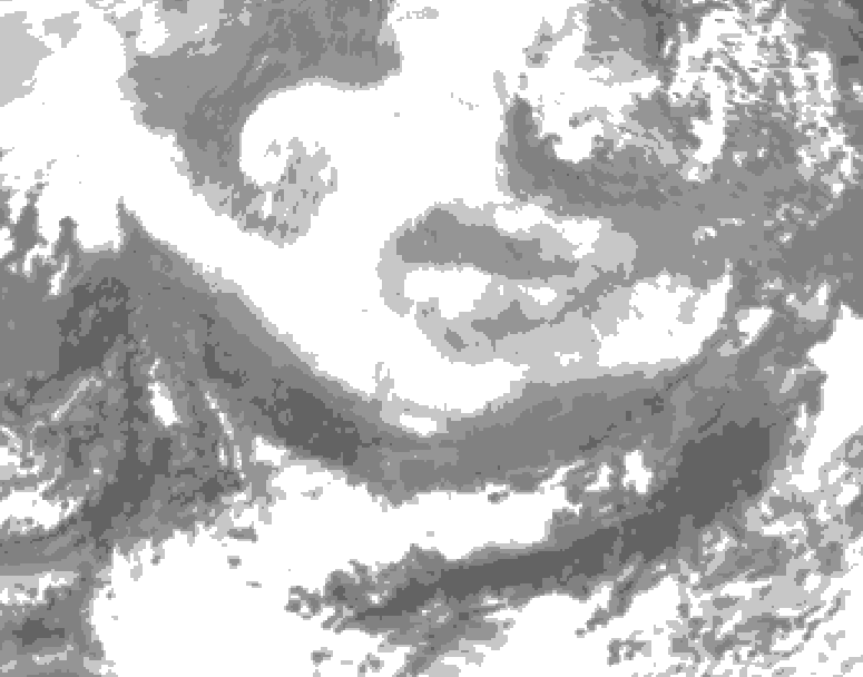 GDPS total cloud 078 hour forecast chart for Canada based on 2026/03/01 0000Z data