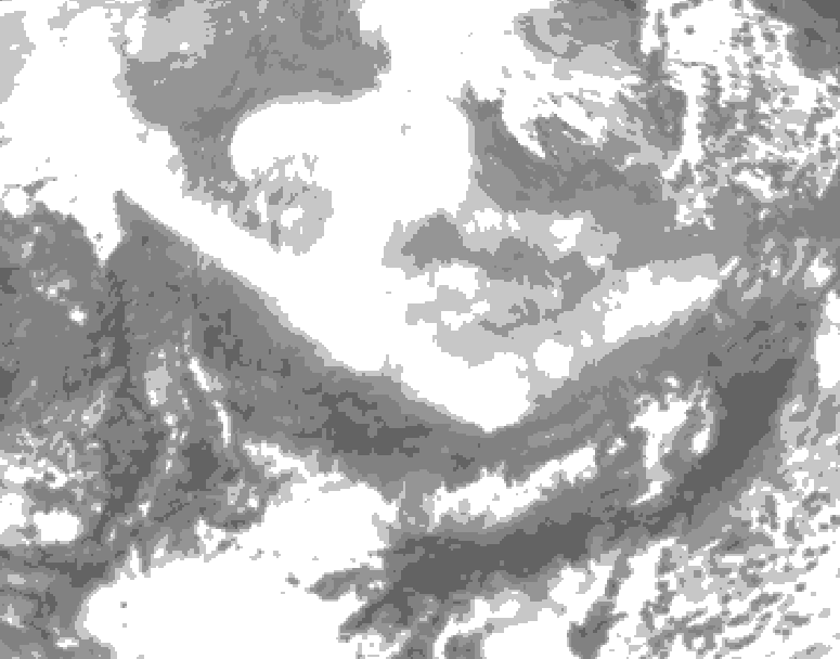 GDPS total cloud 084 hour forecast chart for Canada based on 2026/03/01 0000Z data
