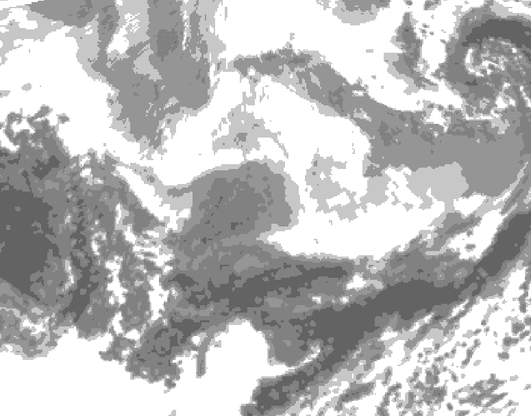 GDPS total cloud 114 hour forecast chart for Canada based on 2026/03/01 0000Z data