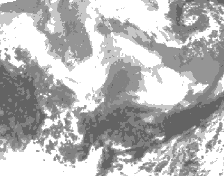 GDPS total cloud 126 hour forecast chart for Canada based on 2026/03/01 0000Z data