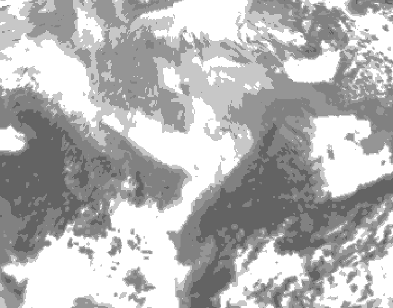 GDPS total cloud 150 hour forecast chart for Canada based on 2026/03/01 0000Z data