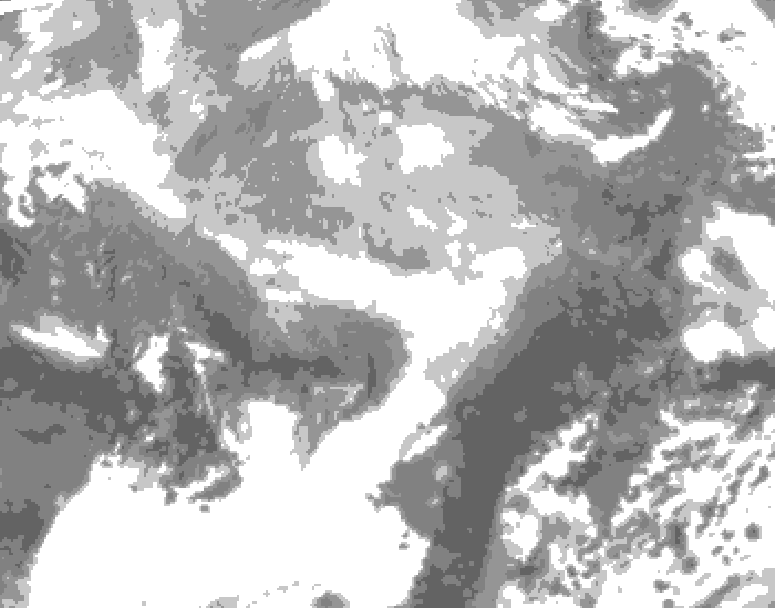GDPS total cloud 162 hour forecast chart for Canada based on 2026/03/01 0000Z data