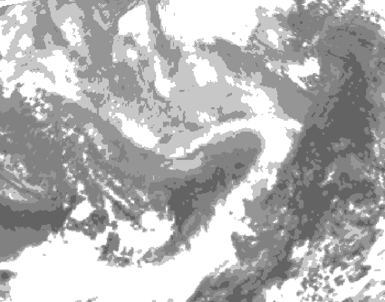 GDPS total cloud 180 hour forecast chart for Canada based on 2026/03/01 0000Z data