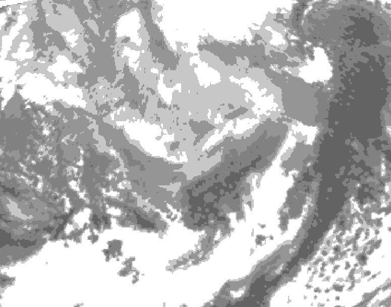 GDPS total cloud 186 hour forecast chart for Canada based on 2026/03/01 0000Z data