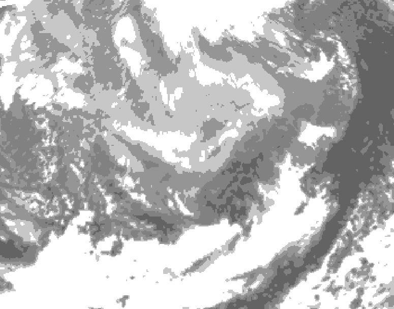GDPS total cloud 192 hour forecast chart for Canada based on 2026/03/01 0000Z data