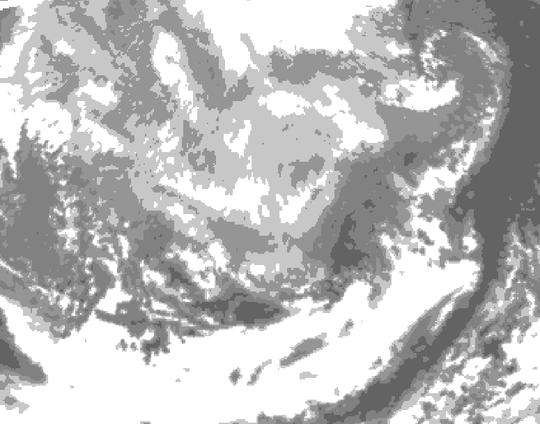 GDPS total cloud 198 hour forecast chart for Canada based on 2026/03/01 0000Z data