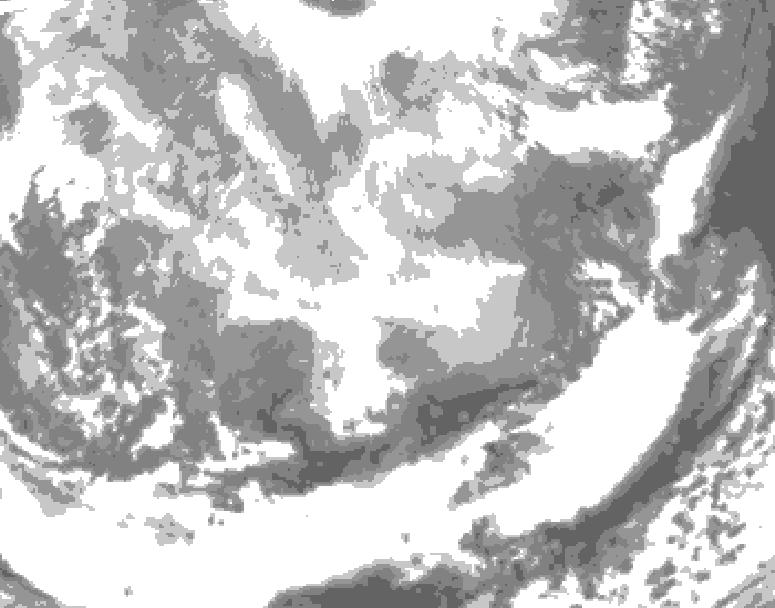 GDPS total cloud 210 hour forecast chart for Canada based on 2026/03/01 0000Z data