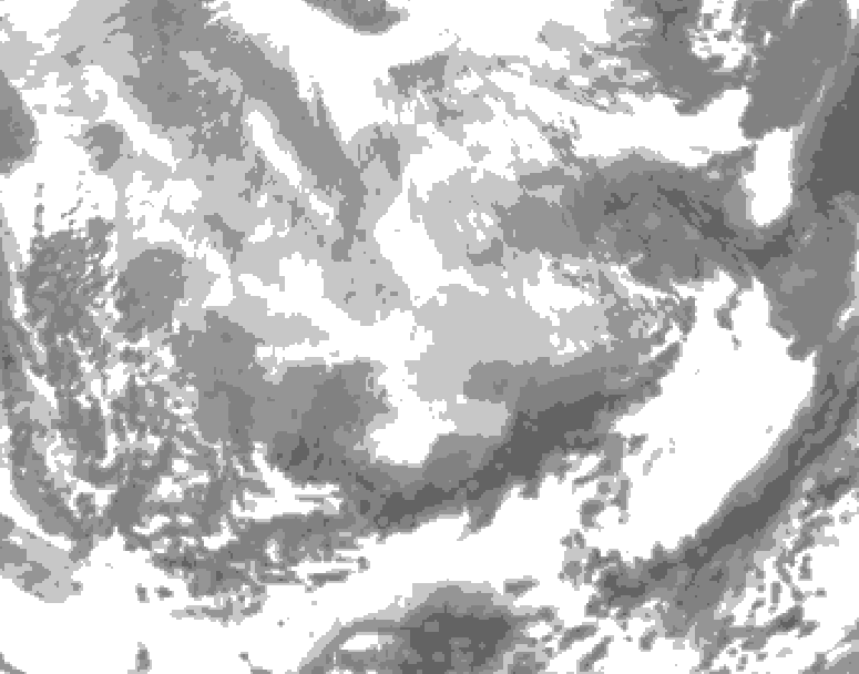 GDPS total cloud 216 hour forecast chart for Canada based on 2026/03/01 0000Z data