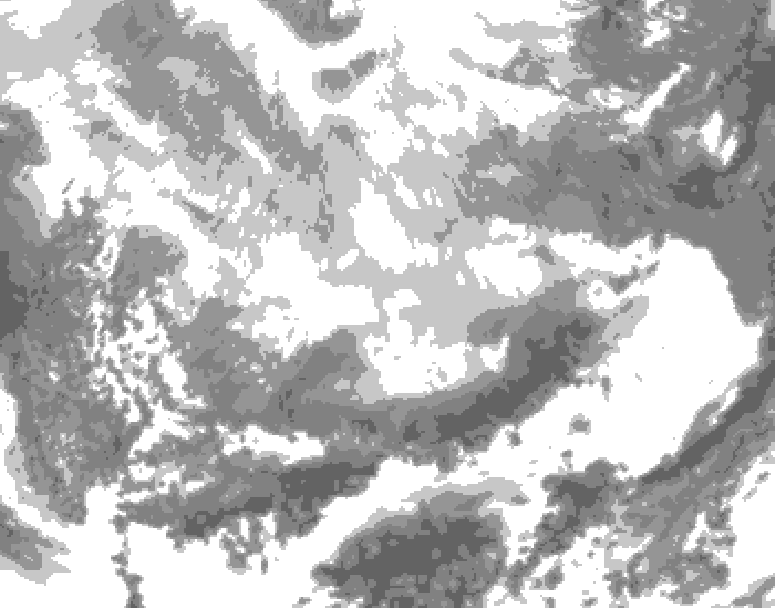 GDPS total cloud 222 hour forecast chart for Canada based on 2026/03/01 0000Z data
