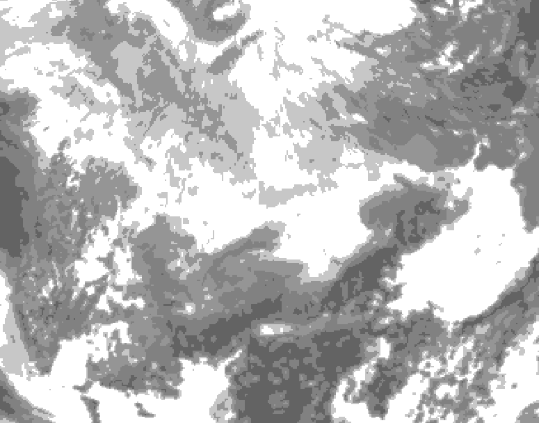 GDPS total cloud 228 hour forecast chart for Canada based on 2026/03/01 0000Z data