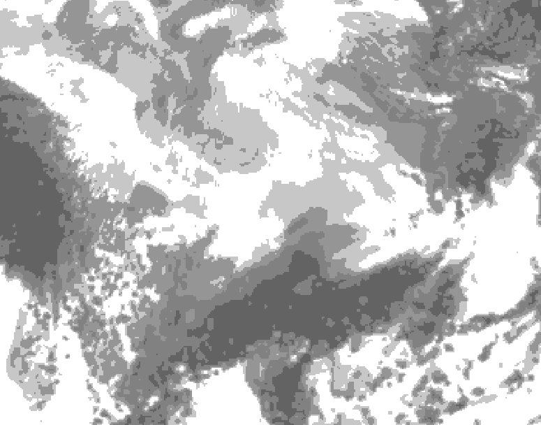 GDPS total cloud 240 hour forecast chart for Canada based on 2026/03/01 0000Z data