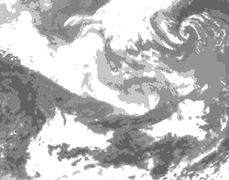 GDPS total cloud 048 hour forecast chart for Canada based on 2026/03/01 1200Z data