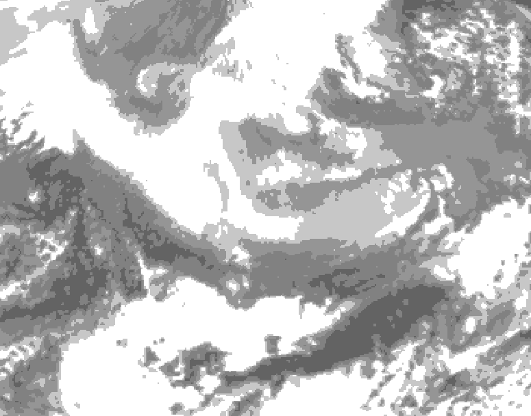 GDPS total cloud 060 hour forecast chart for Canada based on 2026/03/01 1200Z data