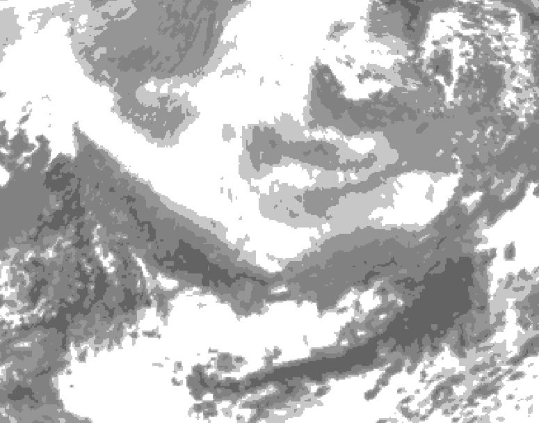 GDPS total cloud 066 hour forecast chart for Canada based on 2026/03/01 1200Z data