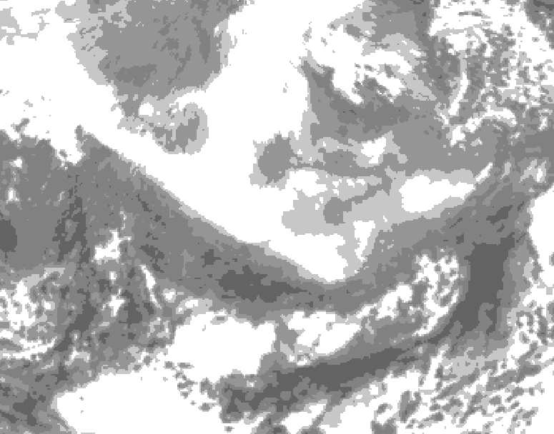 GDPS total cloud 072 hour forecast chart for Canada based on 2026/03/01 1200Z data