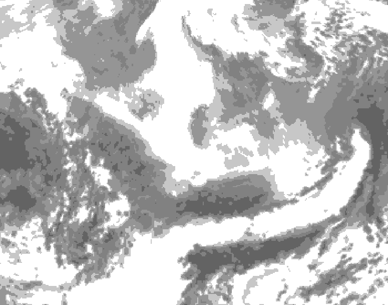 GDPS total cloud 084 hour forecast chart for Canada based on 2026/03/01 1200Z data