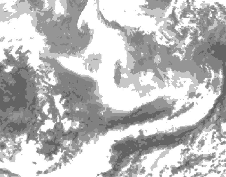 GDPS total cloud 090 hour forecast chart for Canada based on 2026/03/01 1200Z data