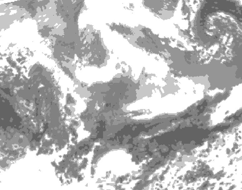 GDPS total cloud 108 hour forecast chart for Canada based on 2026/03/01 1200Z data