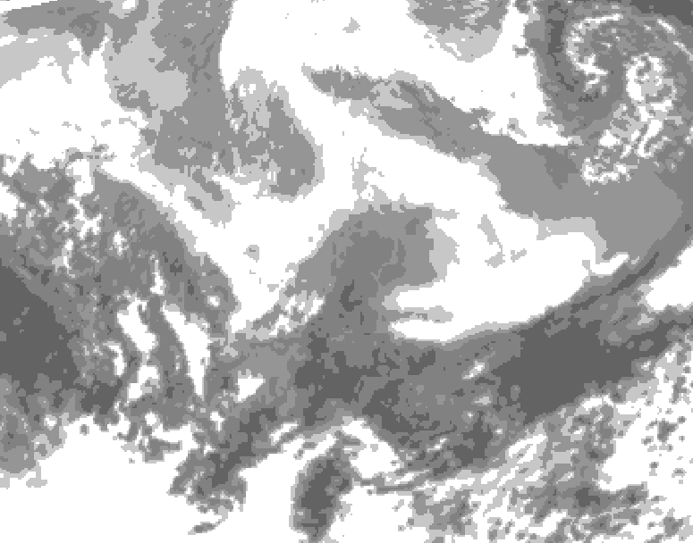 GDPS total cloud 114 hour forecast chart for Canada based on 2026/03/01 1200Z data