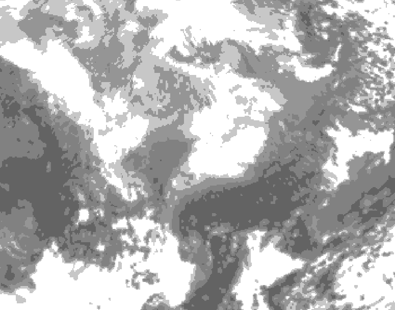 GDPS total cloud 144 hour forecast chart for Canada based on 2026/03/01 1200Z data