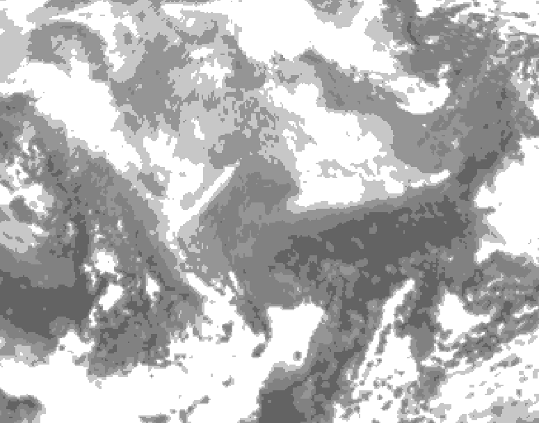 GDPS total cloud 156 hour forecast chart for Canada based on 2026/03/01 1200Z data