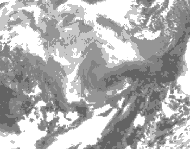 GDPS total cloud 168 hour forecast chart for Canada based on 2026/03/01 1200Z data