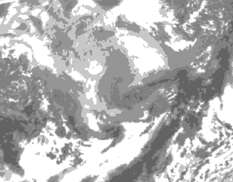 GDPS total cloud 174 hour forecast chart for Canada based on 2026/03/01 1200Z data