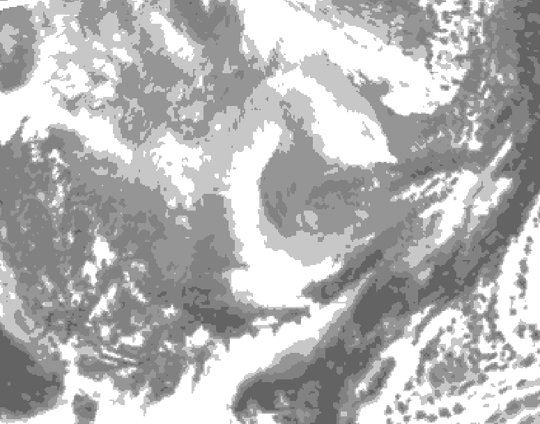 GDPS total cloud 198 hour forecast chart for Canada based on 2026/03/01 1200Z data