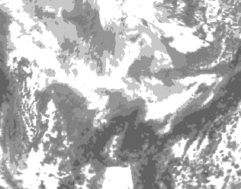GDPS total cloud 216 hour forecast chart for Canada based on 2026/03/01 1200Z data