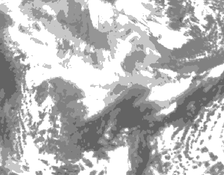 GDPS total cloud 222 hour forecast chart for Canada based on 2026/03/01 1200Z data