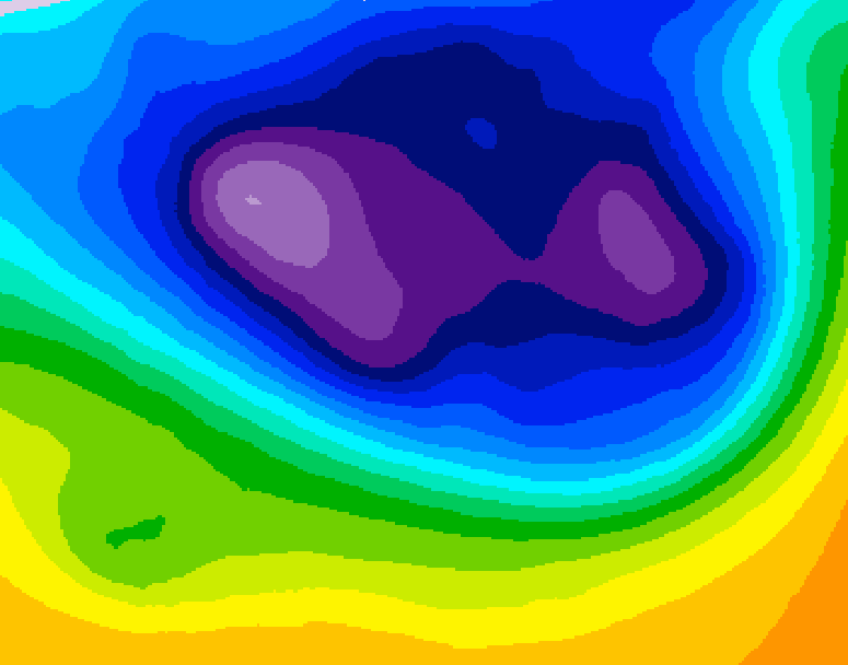 GDPS 500 millibar geopotential height 012 hour forecast chart for Canada based on 2026/03/02 0000Z data