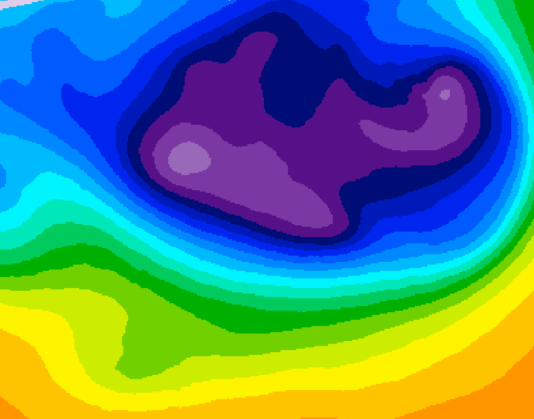 GDPS 500 millibar geopotential height 030 hour forecast chart for Canada based on 2026/03/02 0000Z data