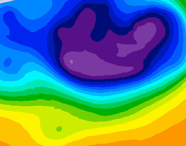 GDPS 500 millibar geopotential height 042 hour forecast chart for Canada based on 2026/03/02 0000Z data