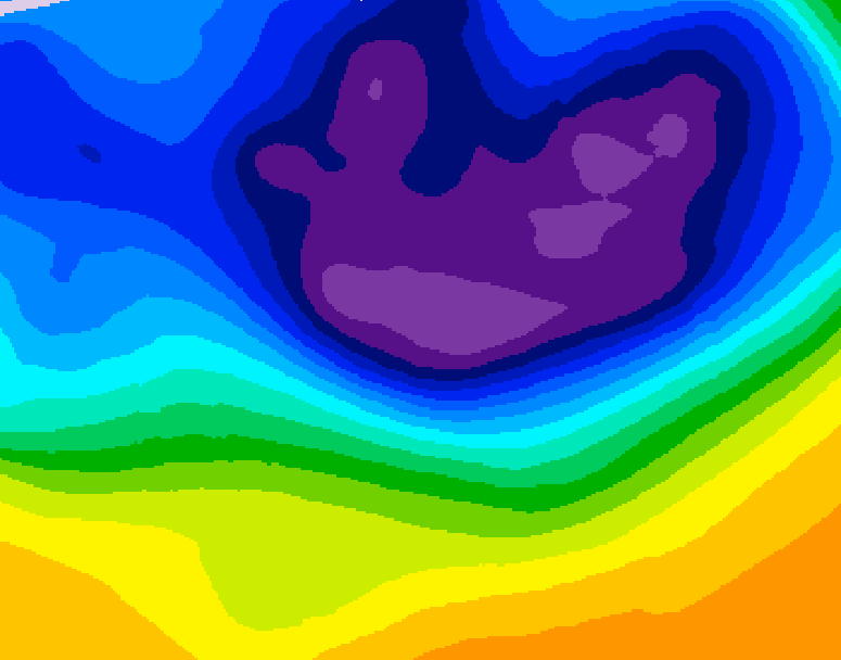 GDPS 500 millibar geopotential height 048 hour forecast chart for Canada based on 2026/03/02 0000Z data