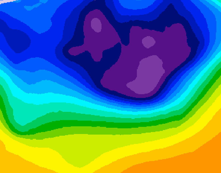 GDPS 500 millibar geopotential height 060 hour forecast chart for Canada based on 2026/03/02 0000Z data