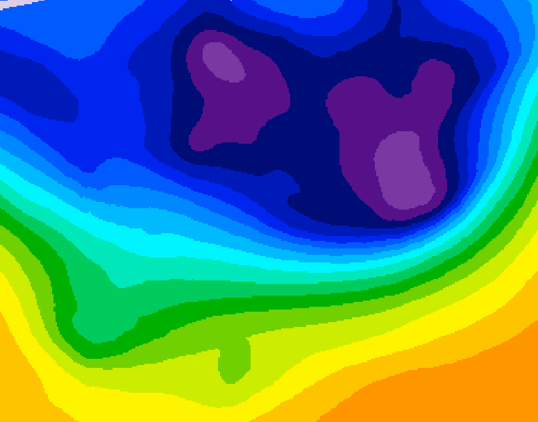 GDPS 500 millibar geopotential height 072 hour forecast chart for Canada based on 2026/03/02 0000Z data