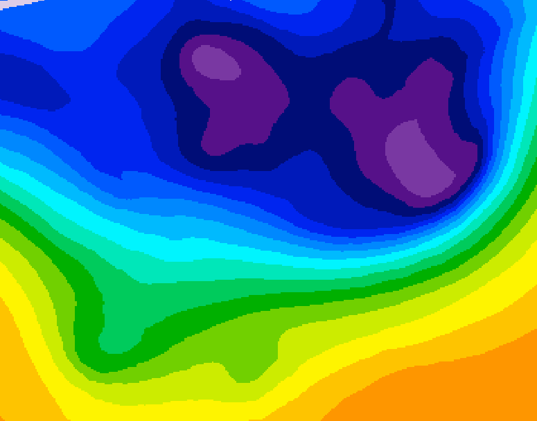 GDPS 500 millibar geopotential height 078 hour forecast chart for Canada based on 2026/03/02 0000Z data