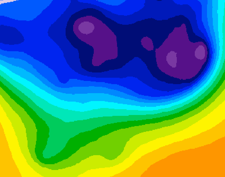 GDPS 500 millibar geopotential height 084 hour forecast chart for Canada based on 2026/03/02 0000Z data