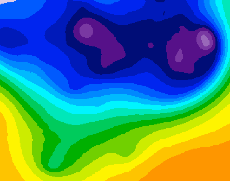GDPS 500 millibar geopotential height 090 hour forecast chart for Canada based on 2026/03/02 0000Z data