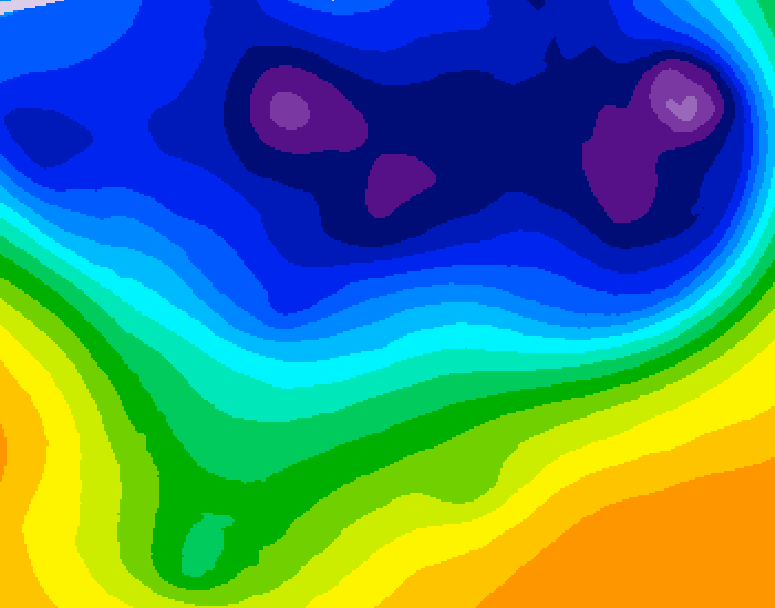 GDPS 500 millibar geopotential height 096 hour forecast chart for Canada based on 2026/03/02 0000Z data