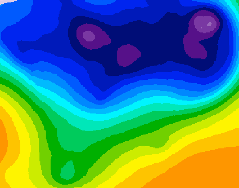 GDPS 500 millibar geopotential height 102 hour forecast chart for Canada based on 2026/03/02 0000Z data