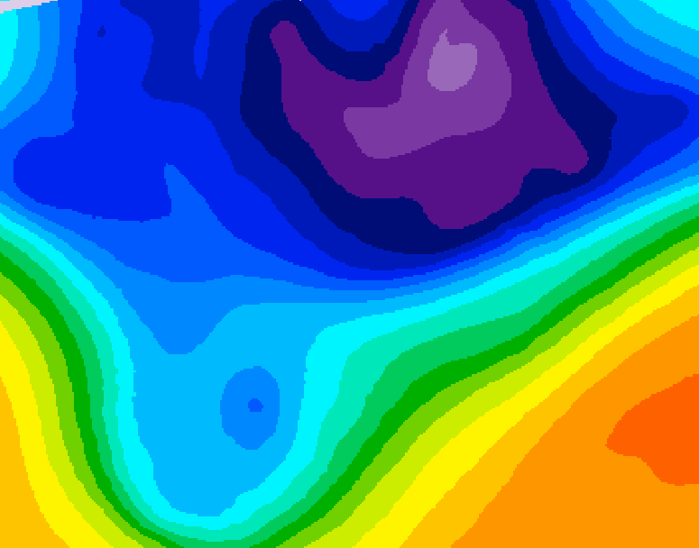 GDPS 500 millibar geopotential height 222 hour forecast chart for Canada based on 2026/03/02 0000Z data