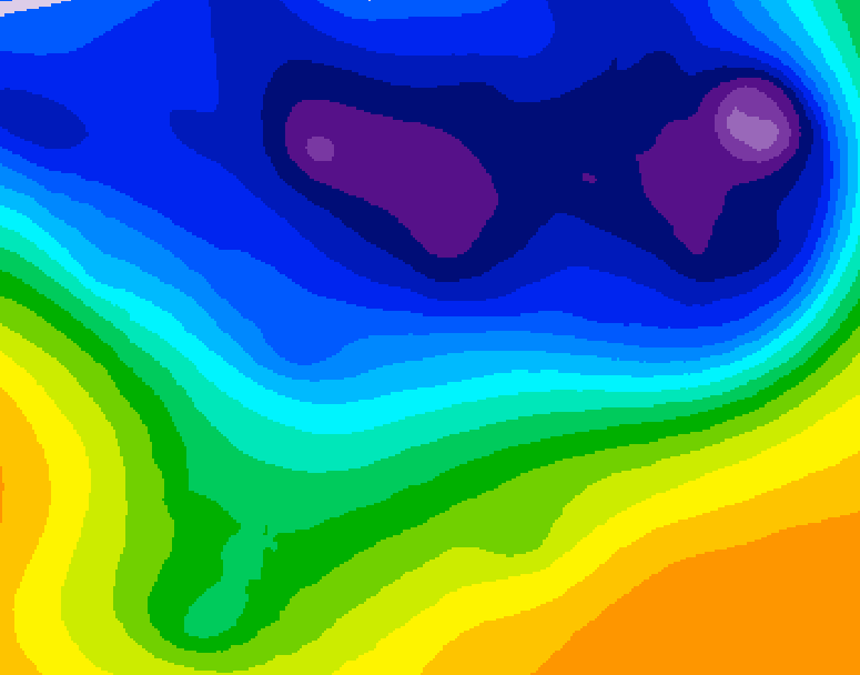 GDPS 500 millibar geopotential height 084 hour forecast chart for Canada based on 2026/03/02 1200Z data