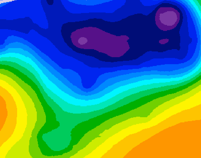 GDPS 500 millibar geopotential height 096 hour forecast chart for Canada based on 2026/03/02 1200Z data