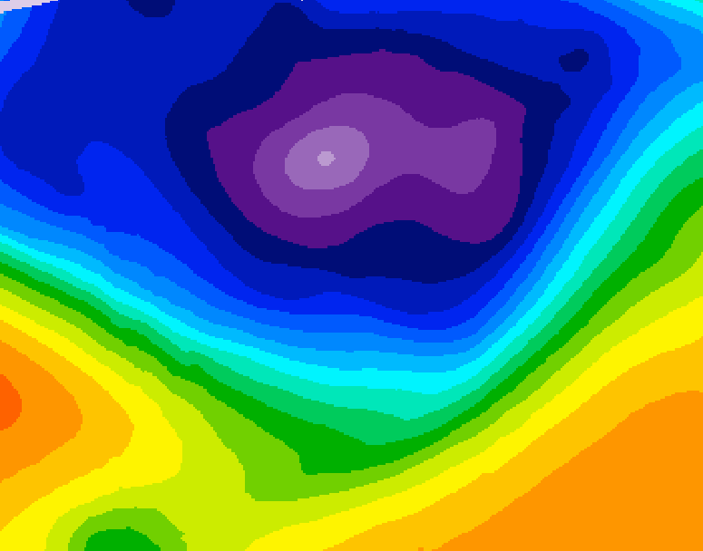 GDPS 500 millibar geopotential height 132 hour forecast chart for Canada based on 2026/03/02 1200Z data