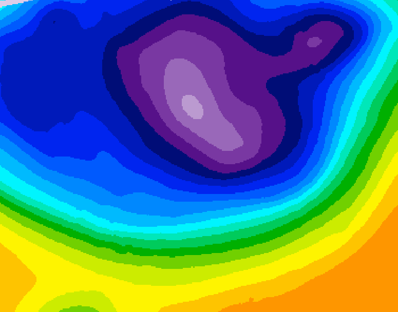 GDPS 500 millibar geopotential height 180 hour forecast chart for Canada based on 2026/03/02 1200Z data