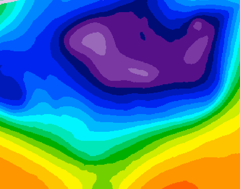 GDPS 500 millibar geopotential height 222 hour forecast chart for Canada based on 2026/03/02 1200Z data