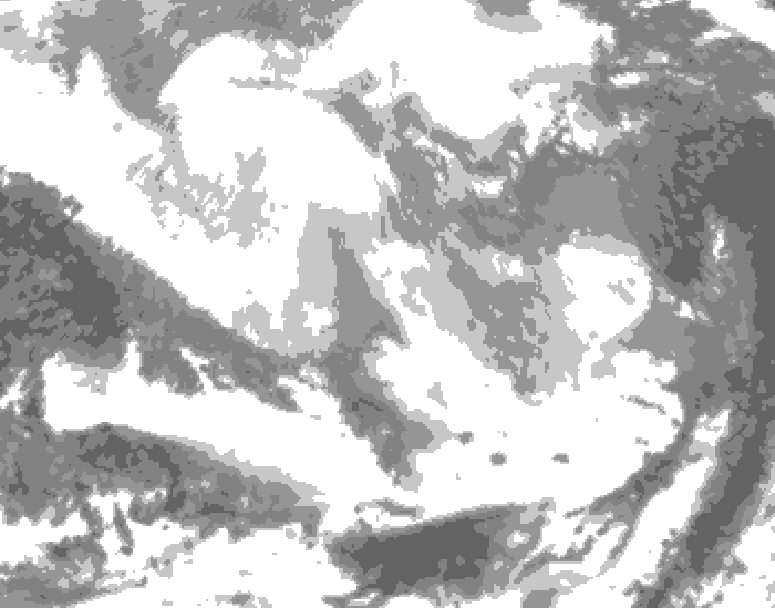 GDPS total cloud 006 hour forecast chart for Canada based on 2026/03/02 0000Z data