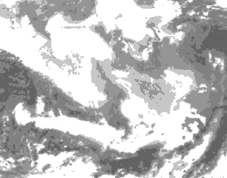 GDPS total cloud 012 hour forecast chart for Canada based on 2026/03/02 0000Z data